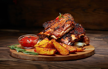 BBQ Beef Ribs & Wedges Meal