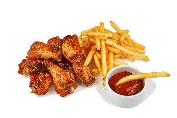 Grilled Chicken Wings & Fries Meal 