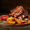 BBQ Beef ribs and Wedges