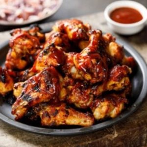 BBQ Chicken-wings and red sauce