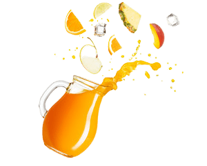 Orange juice in a clear jug