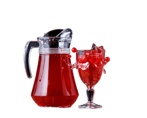 Raspberry Juice in a clear jug