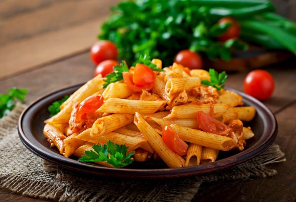 Penne Pasta in Tomato Sauce with Chicken