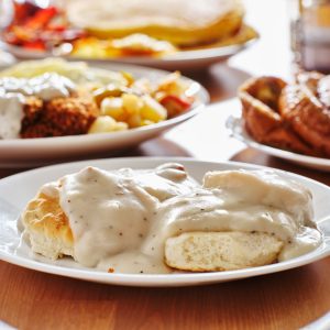 White Gravy with Biscuits