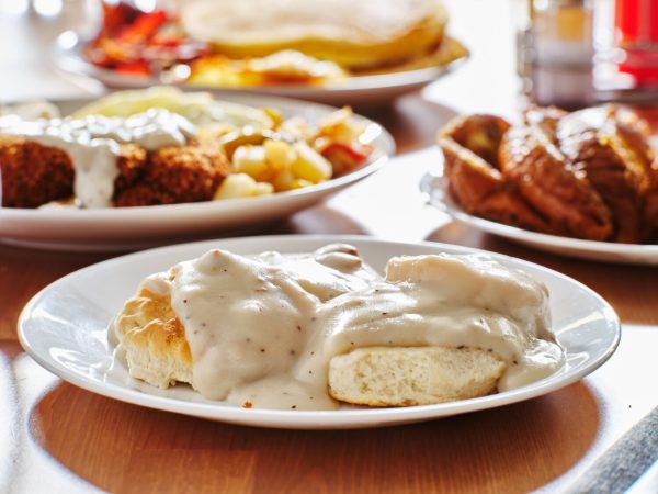 White Gravy with Biscuits